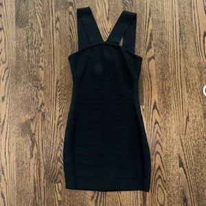 Marciano black bodycon / bandage mini dress with back cut out